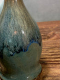 Handthrown Stoneware Soap Lotion Dispenser Pump Volcano Blue Wide