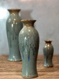 Volcano Blue Wheel Thrown stoneware pottery Vase