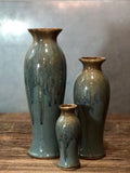Volcano Blue Wheel Thrown stoneware pottery Vase