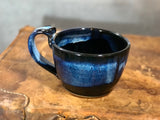 Hand Thrown Midnight Blue Pottery Mug Cappi Style