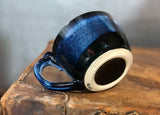 Hand Thrown Midnight Blue Pottery Mug Cappi Style