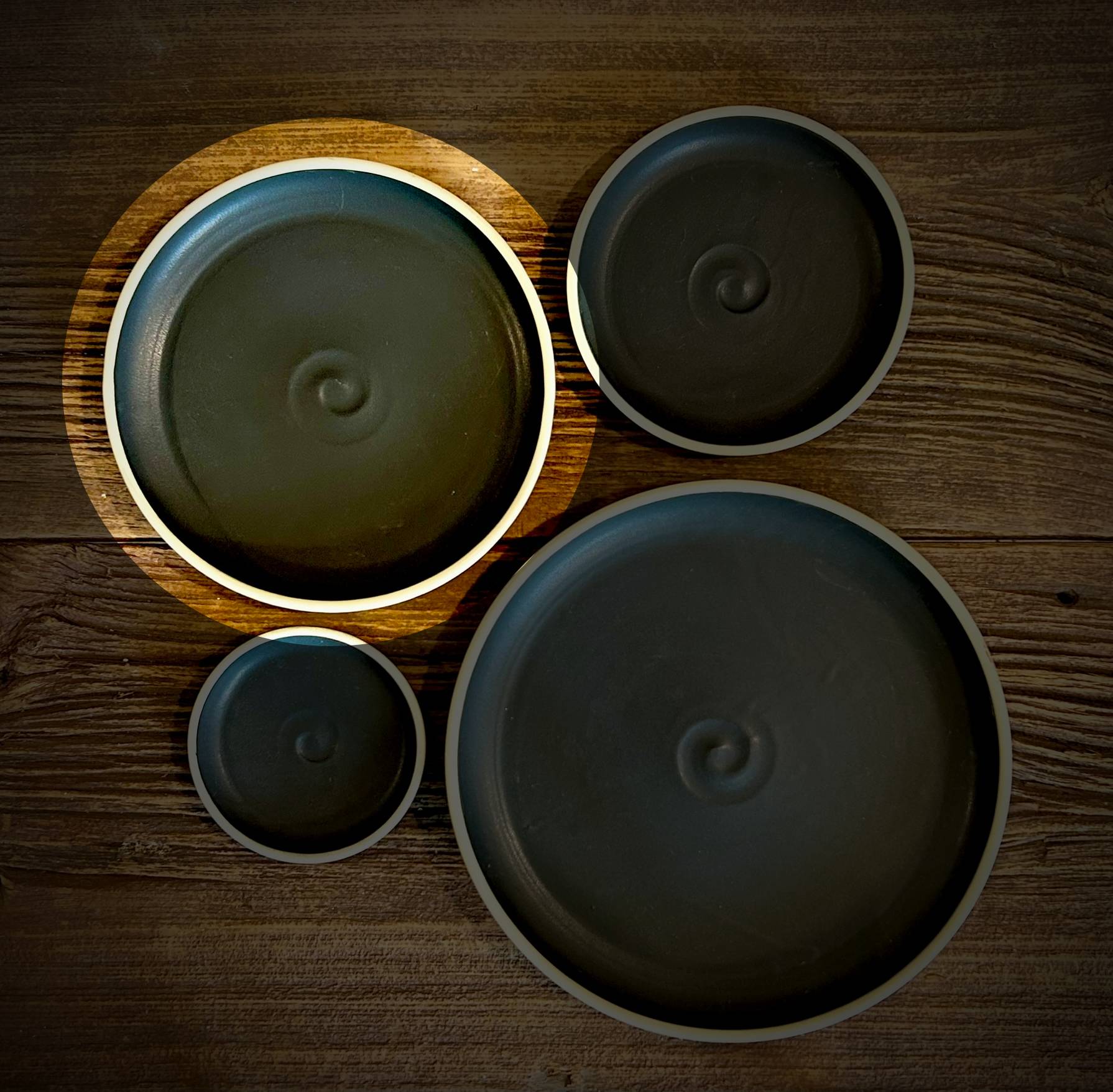Handmade Ceramic Dinner Plates | Blackstone Artisan Stoneware Dinnerware | Pottery Appetizer, Salad, Lunch & Dinner Plate | Choose Your Size