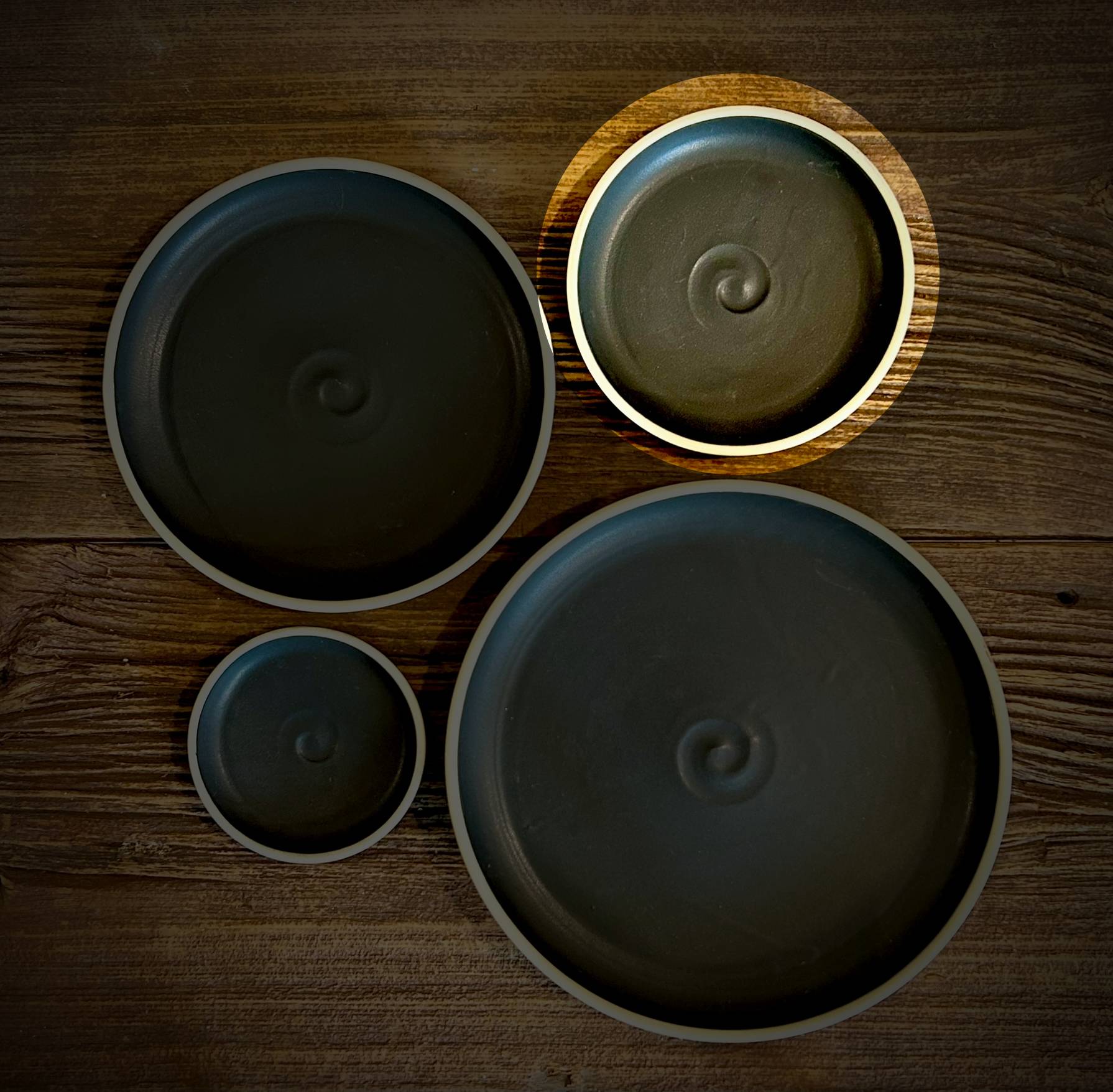 Handmade Ceramic Dinner Plates | Blackstone Artisan Stoneware Dinnerware | Pottery Appetizer, Salad, Lunch & Dinner Plate | Choose Your Size