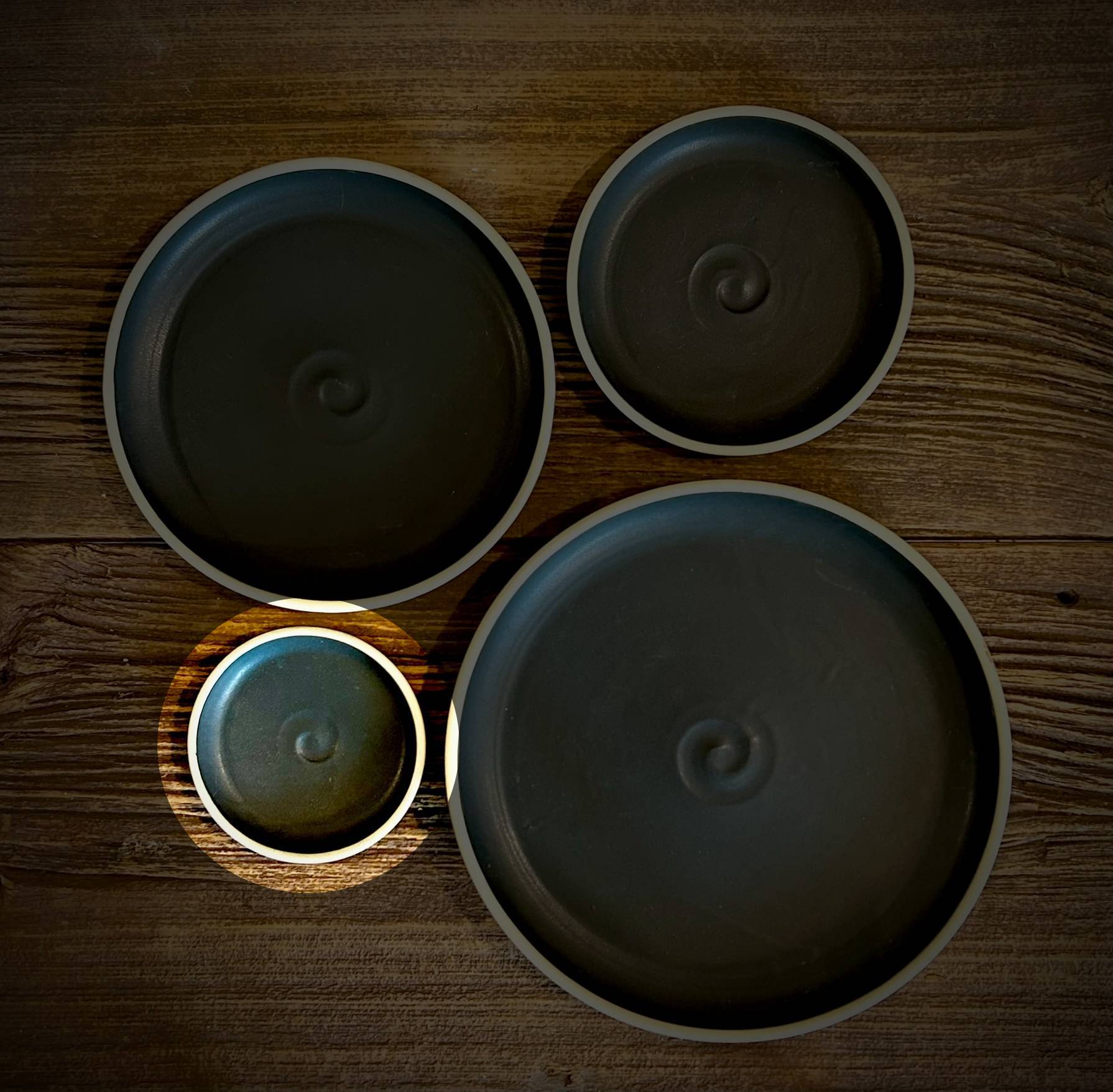Handmade Ceramic Dinner Plates | Blackstone Artisan Stoneware Dinnerware | Pottery Appetizer, Salad, Lunch & Dinner Plate | Choose Your Size