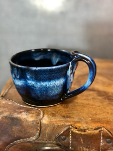Hand Thrown Midnight Blue Pottery Mug Cappi Style