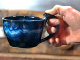 Hand Thrown Midnight Blue Pottery Mug Cappi Style