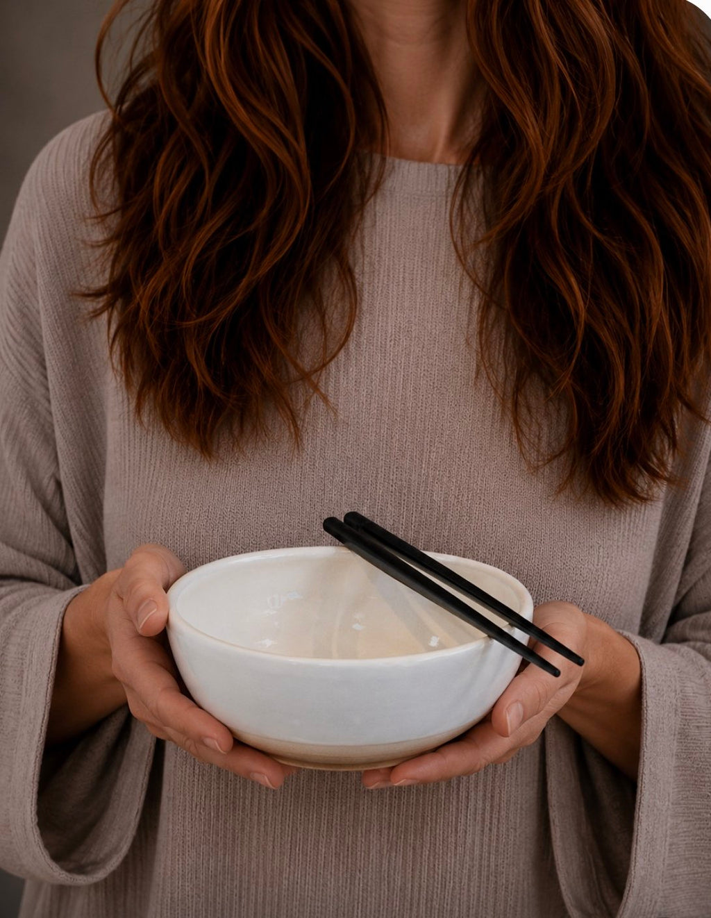 Handmade Ceramic Ramen Soup | White Dove Artisan Stoneware Bowl |