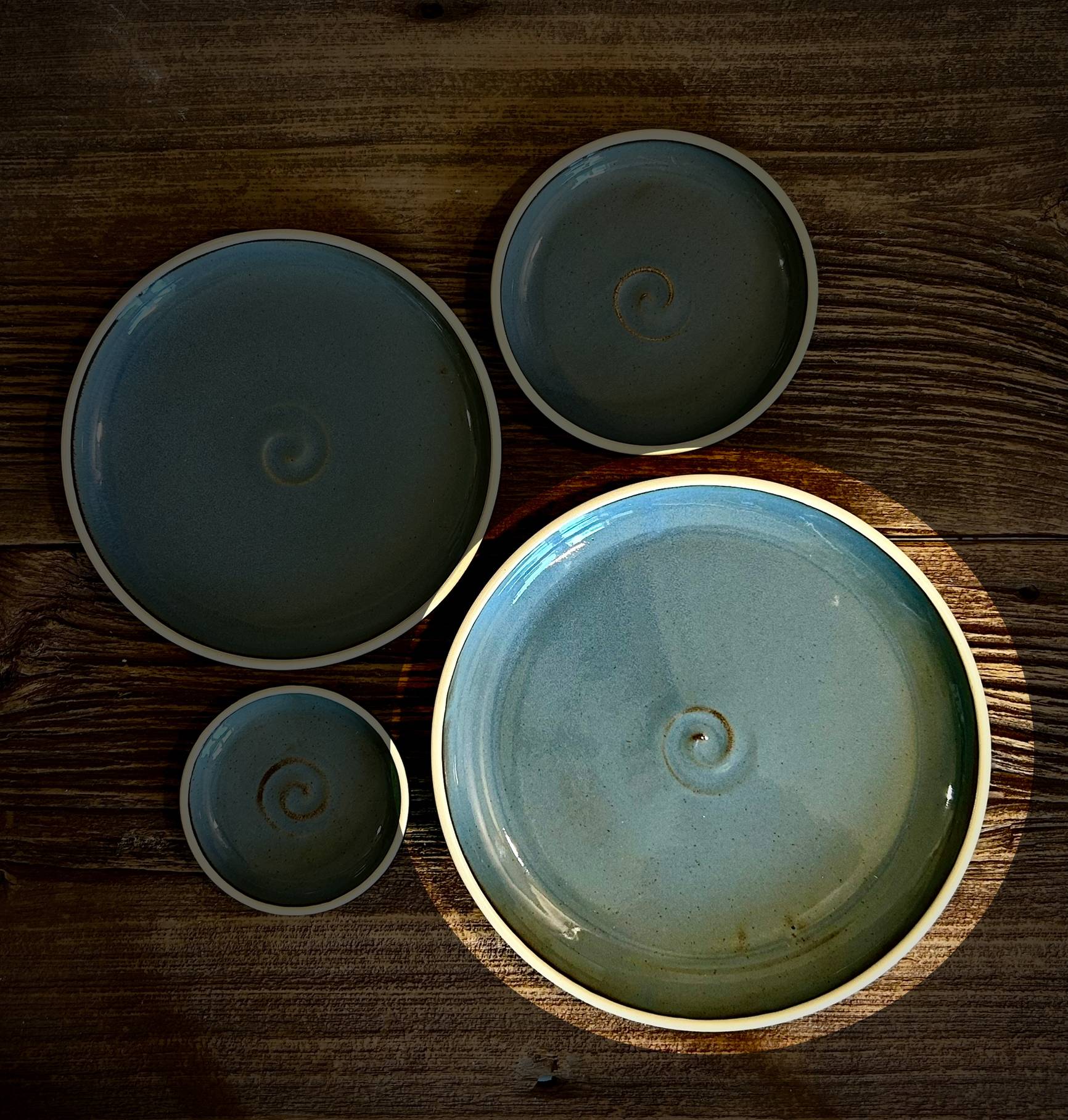 Handmade Ceramic Dinner Plates | Riverdrift Artisan Stoneware Dinnerware | Pottery Appetizer, Salad, Lunch & Dinner Plate | Choose Your Size