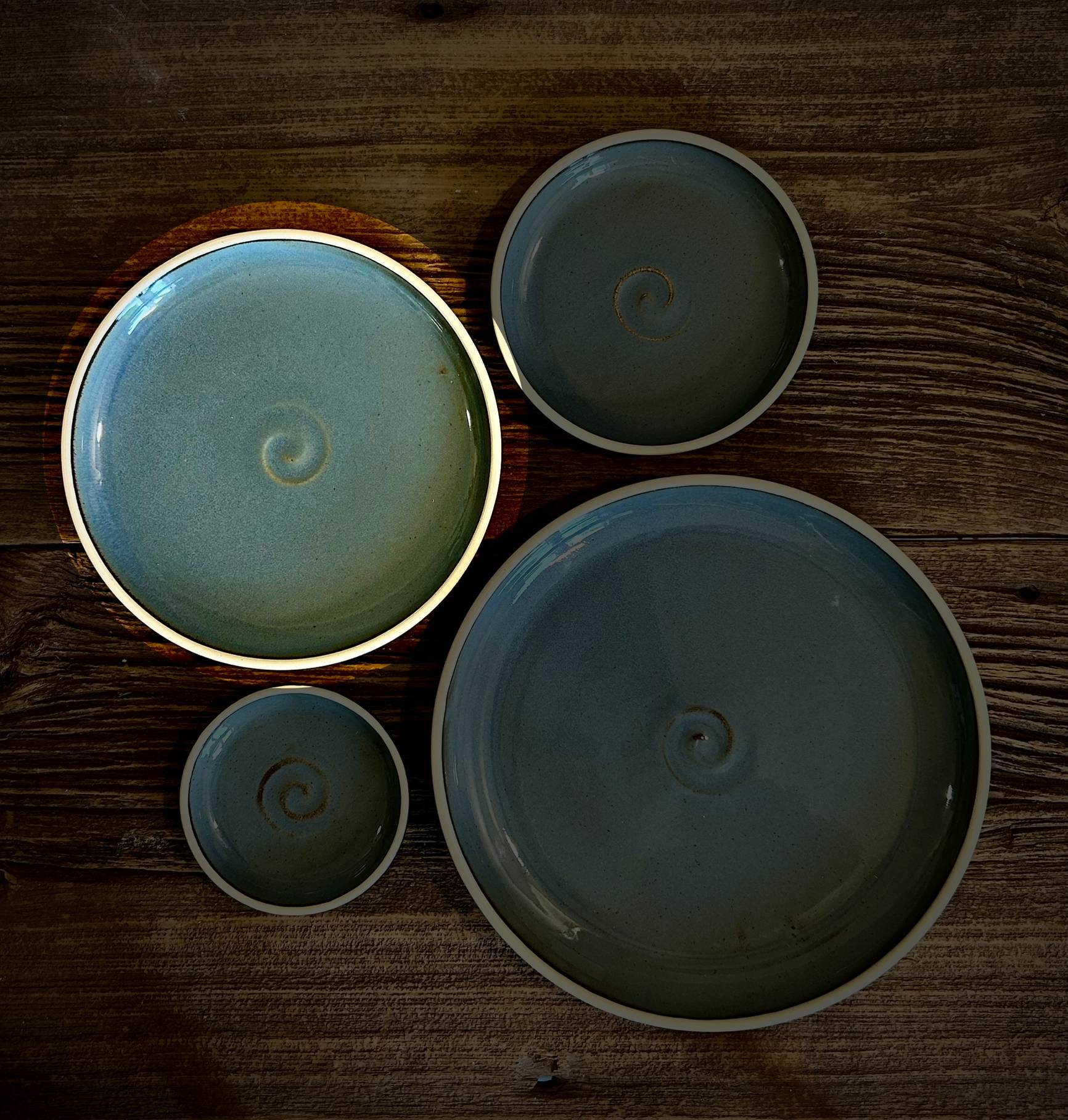 Handmade Ceramic Dinner Plates | Riverdrift Artisan Stoneware Dinnerware | Pottery Appetizer, Salad, Lunch & Dinner Plate | Choose Your Size