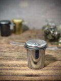 Steel Basket Tea Infuser Strainer with Lid | Universal Basket for Steeping Loose Leaf Tea | Stainless | Gold | Black Stainless |