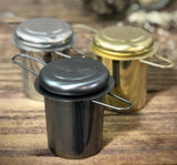 Steel Basket Tea Infuser Strainer with Lid | Universal Basket for Steeping Loose Leaf Tea | Stainless | Gold | Black Stainless |