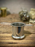Steel Basket Tea Infuser Strainer with Lid | Universal Basket for Steeping Loose Leaf Tea | Stainless | Gold | Black Stainless |