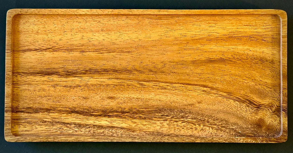 Solid Acacia Wood Serving Tray 10 x 5 Inch Mini Charcuterie Board Rectangular | Kitchen | Bar | Coffee | Tea |