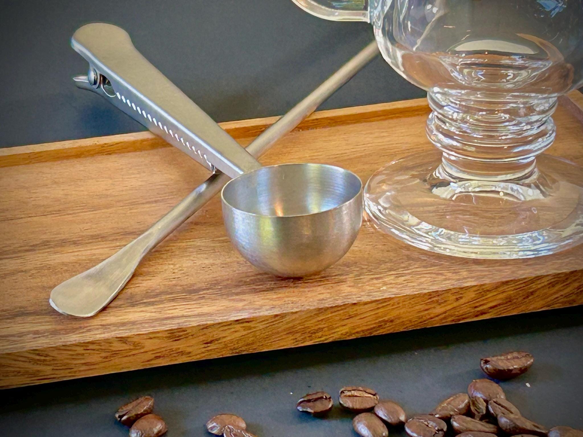 Full Tea Serving Set with Solid Acacia Wood Serving Tray 10 x 5 Inch Rectangular | Kitchen | Bar | Coffee | Tea | Strainer | Spoon | Stir