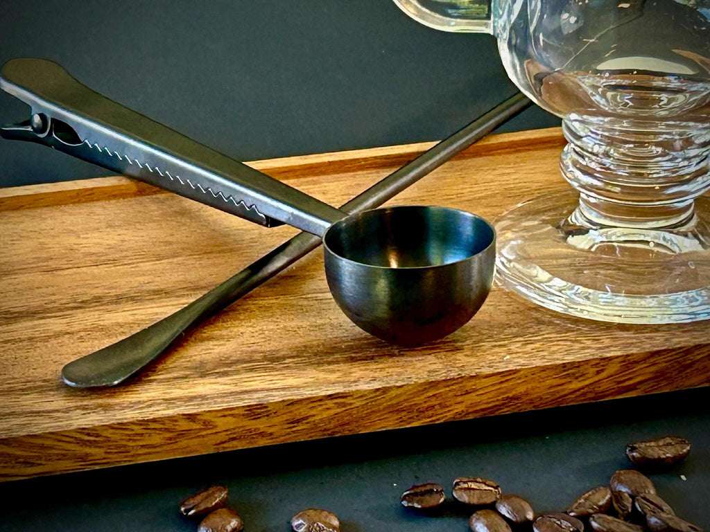 Full Tea Serving Set with Solid Acacia Wood Serving Tray 10 x 5 Inch Rectangular | Kitchen | Bar | Coffee | Tea | Strainer | Spoon | Stir