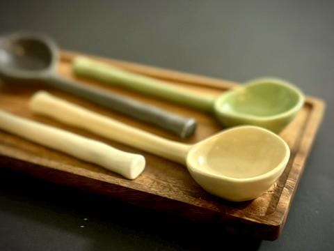 Handmade Ceramic Pottery Stoneware Organic Clay Spoon