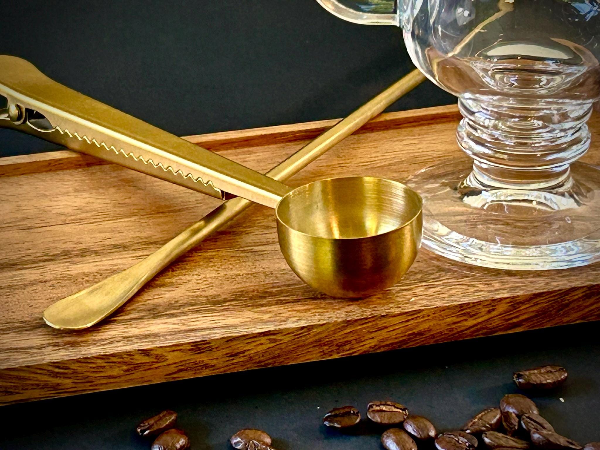 Full Tea Serving Set with Solid Acacia Wood Serving Tray 10 x 5 Inch Rectangular | Kitchen | Bar | Coffee | Tea | Strainer | Spoon | Stir