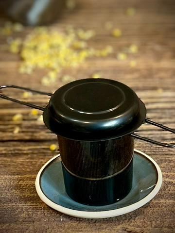 Loose Leaf Tea Infuser & Handmade Ceramic Drip Plate SET | Stainless Steel Steeper | Riverdrift Stoneware Rest | Tea Brewing Accessories