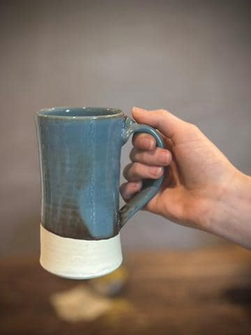 Handmade Stoneware Pour Over & Coffee Mug SET | Riverdrift Tall Ceramic Mug Coffee Dripper SET | Wheel Thrown Pottery