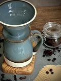 Handmade Stoneware Pour Over & Coffee Mug SET | Riverdrift Bell Ceramic Mug Coffee Dripper SET | Wheel Thrown Pottery