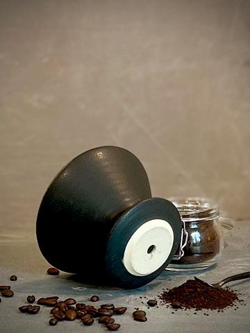 Handmade Ceramic Pour Over Coffee Dripper | Stoneware Coffee Brewer | Reusable Manual Coffee Maker | Blackstone