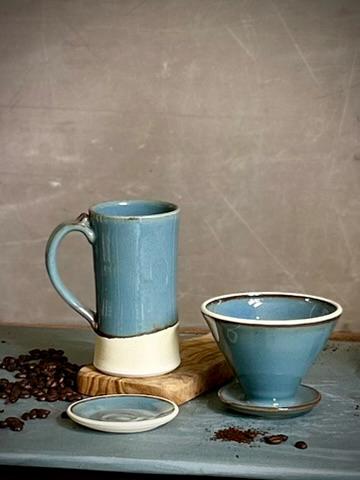 Handmade Ceramic Pour Over Coffee Dripper | Stoneware Coffee Brewer | Reusable Manual Coffee Maker | Riverdrift
