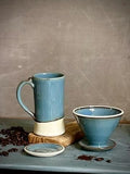 Handmade Ceramic Pour Over Coffee Dripper | Stoneware Coffee Brewer | Reusable Manual Coffee Maker | Riverdrift