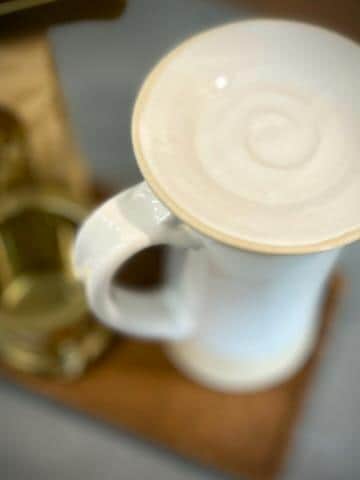Handmade Ceramic Tall Mug with Multi-Use Lid Set | White Dove | Pottery Coffee Cup | Wheel Thrown