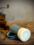 Handmade Ceramic Tall Mug with Multi-Use Lid Set | Riverdrift | Pottery Coffee Cup | Wheel Thrown