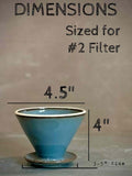 Handmade Ceramic Pour Over Coffee Dripper | Stoneware Coffee Brewer | Reusable Manual Coffee Maker | Riverdrift