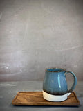 Handmade Ceramic Bell Mug with Multi-Use Lid Set | Riverdrift | Pottery Coffee Cup | Wheel Thrown