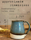Handmade Ceramic Bell Mug with Multi-Use Lid Set | Riverdrift | Pottery Coffee Cup | Wheel Thrown