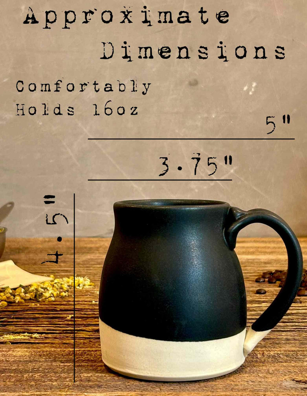 Handmade Ceramic Bell Mug with Multi-Use Lid Set | Blackstone | Pottery Coffee Cup | Wheel Thrown