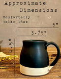 Handmade Ceramic Bell Mug with Multi-Use Lid Set | Blackstone | Pottery Coffee Cup | Wheel Thrown
