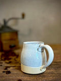 Handmade Ceramic Bell Mug with Multi-Use Lid Set | Linen Gray | Pottery Coffee Cup | Wheel Thrown