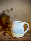 Handmade Ceramic Bell Mug with Multi-Use Lid Set | Linen Gray | Pottery Coffee Cup | Wheel Thrown