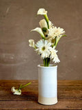 Handmade Ceramic Wine Chiller, Utensil Holder & Vase | White Dove Artisan Stoneware Kitchen Crock | Champagne Chiller
