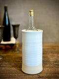 Handmade Ceramic Wine Chiller, Utensil Holder & Vase | White Dove Artisan Stoneware Kitchen Crock | Champagne Chiller