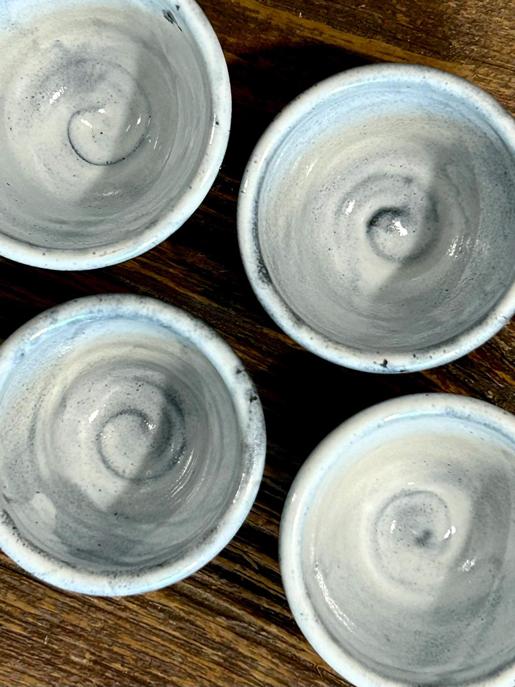 Handmade Ceramic Dip Bowls | Linen Gray Stoneware Appetizer & Condiment Bowls | Hummus, Salsa, Olive Bowls | Available in Sets of 4, 6 or 8