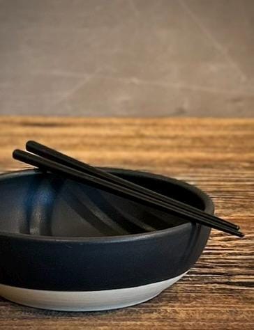 Handmade Ceramic Serving Bowl | Blackstone Artisan Stoneware Bowl | Pasta, Soup, Salad, Ramen & Snack Bowl | Choose Your Size