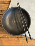 Handmade Ceramic Serving Bowl | Blackstone Artisan Stoneware Bowl | Pasta, Soup, Salad, Ramen & Snack Bowl | Choose Your Size
