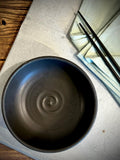 Handmade Ceramic Serving Bowl | Blackstone Artisan Stoneware Bowl | Pasta, Soup, Salad, Ramen & Snack Bowl | Choose Your Size