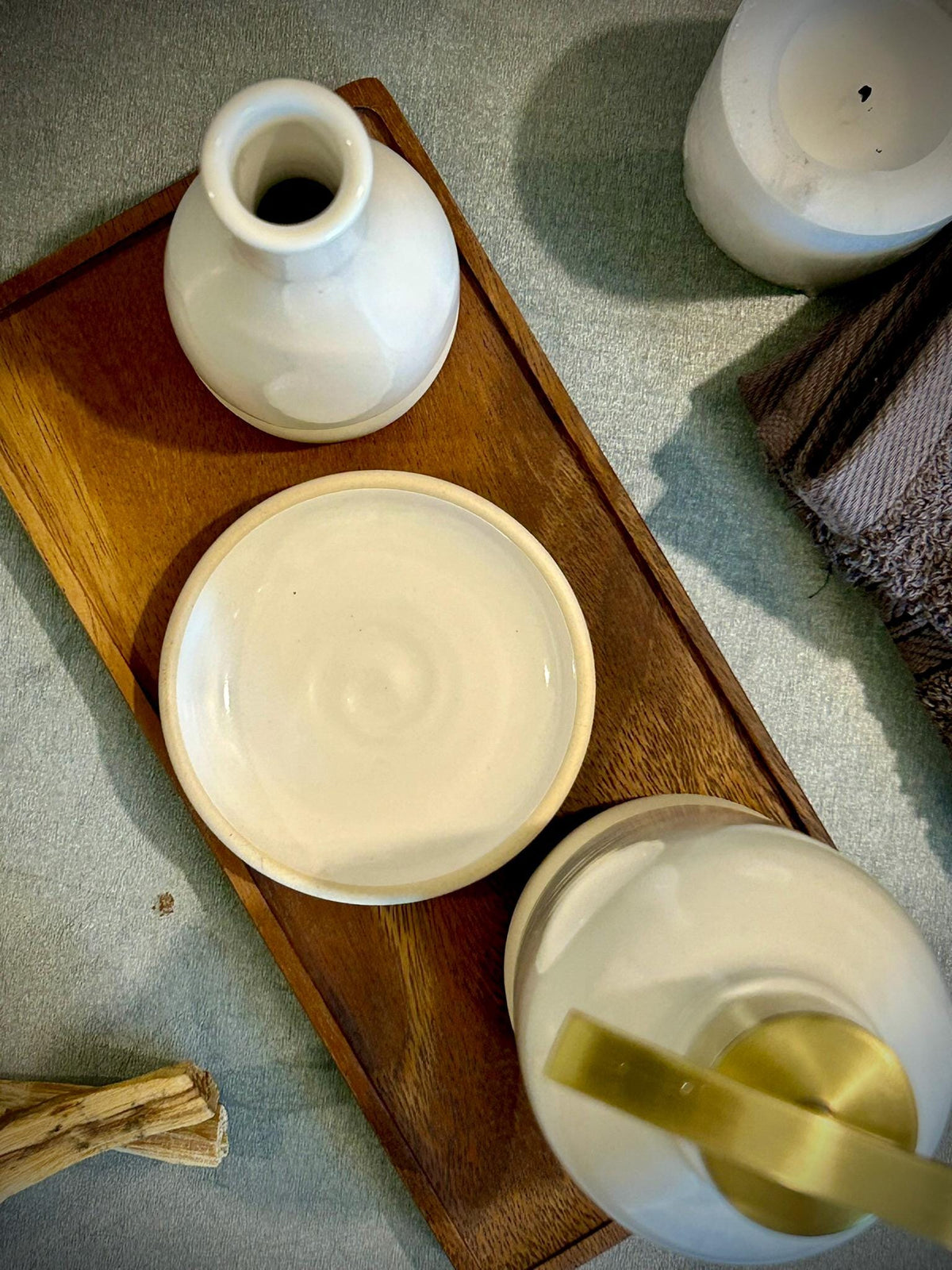 Handmade Ceramic Trinket Dish | Linen Gray Stoneware Soap Dish | Jewelry Holder | Olive Oil Bread Dipping Plate | Small Catchall Dish