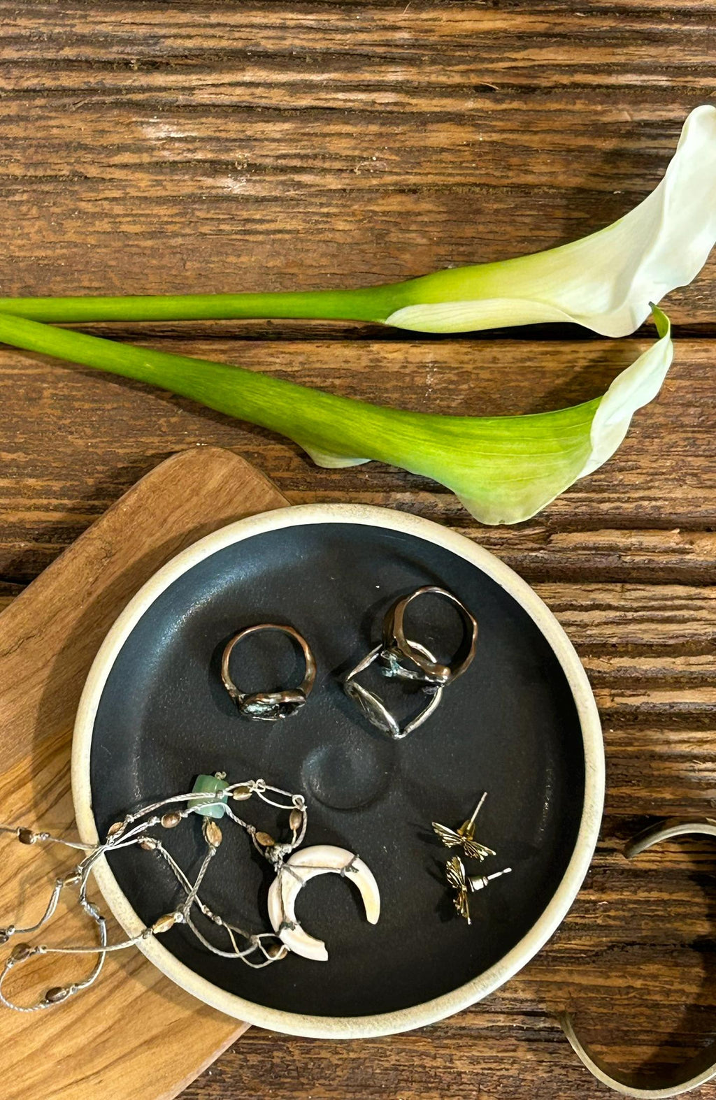 Handmade Ceramic Trinket Dish | Blackstone Stoneware Soap Dish | Jewelry Holder | Olive Oil Bread Dipping Plate | Small Catchall Dish