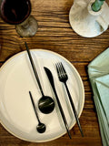 Handmade Ceramic Dinnerware Set | White Dove Artisan Stoneware Dinner Set | Plate, Salad Plate, Bowl & Tumbler