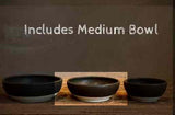 Handmade Ceramic Dinnerware Set | Blackstone Artisan Stoneware Dinner Set | Plate, Salad Plate, Bowl & Tumbler