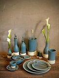 Handmade Ceramic Dinnerware Set | Riverdrift Artisan Stoneware Dinner Set | Plate, Salad Plate, Bowl & Tumbler