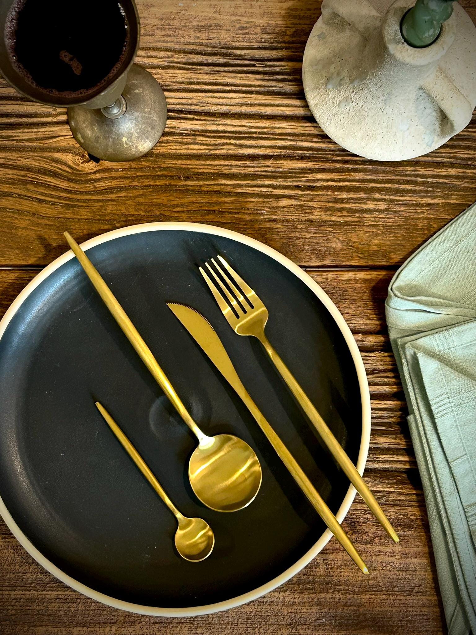 Handmade Ceramic Dinner Plates | Blackstone Artisan Stoneware Dinnerware | Pottery Appetizer, Salad, Lunch & Dinner Plate | Choose Your Size