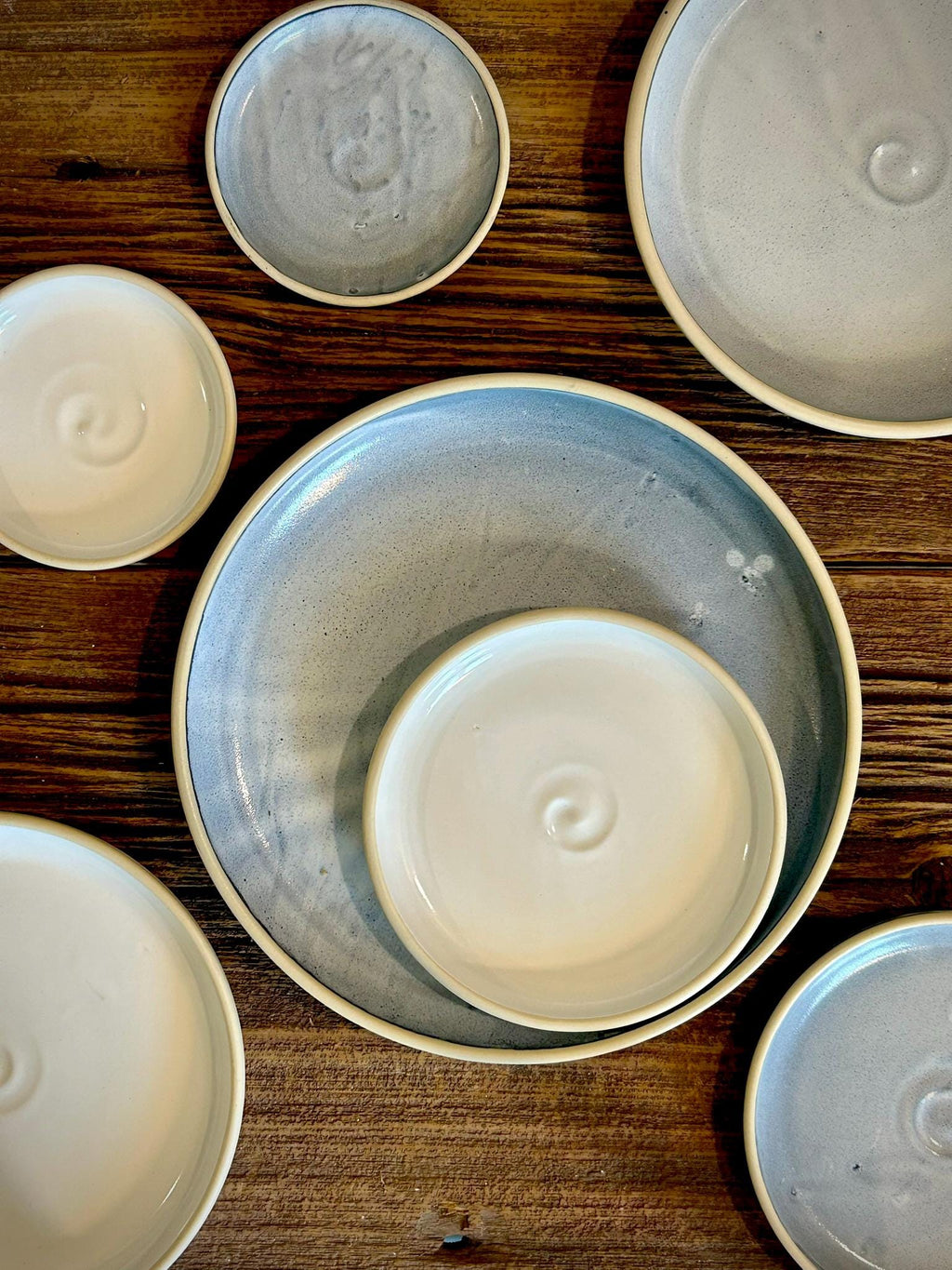 Handmade Ceramic Dinner Plates | Linen Gray Artisan Stoneware Dinnerware | Pottery Appetizer, Salad, Lunch & Dinner Plate | Choose Your Size
