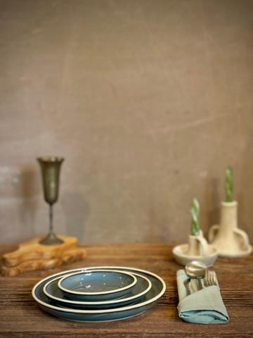 Handmade Ceramic Dinner Plates | Riverdrift Artisan Stoneware Dinnerware | Pottery Appetizer, Salad, Lunch & Dinner Plate | Choose Your Size